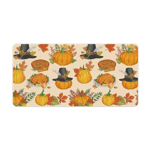 Großes Gaming-Mauspad, Thanksgiving Day, buntes Muster, Schreibtischmatte, rutschfest, wasserdicht, Gummiunterseite, verlängerte lange Tastaturmatte, Schreibtischzubehör für Gaming, Büro und Zuhause Großes Gaming-Mauspad, Thanksgiving Day, buntes Muster, Schreibtischmatte, rutschfest, wasserdicht, Gummiunterseite, verlängerte lange Tastaturmatte, Schreibtischzubehör für Gaming, Büro und Zuhause von Niapessel