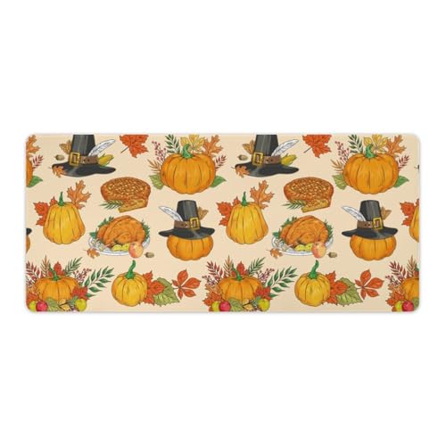 Großes Gaming-Mauspad, Thanksgiving Day, buntes Muster, Schreibtischmatte, rutschfest, wasserdicht, Gummiunterseite, verlängerte lange Tastaturmatte, Schreibtischzubehör für Gaming, Büro und Zuhause Großes Gaming-Mauspad, Thanksgiving Day, buntes Muster, Schreibtischmatte, rutschfest, wasserdicht, Gummiunterseite, verlängerte lange Tastaturmatte, Schreibtischzubehör für Gaming, Büro und Zuhause von Niapessel