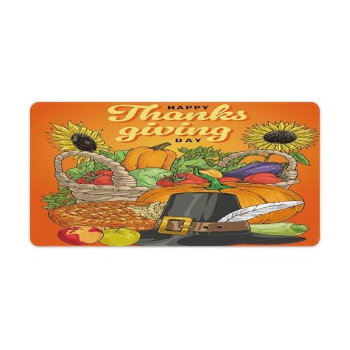 Großes Gaming-Mauspad, Thanksgiving-Tag, Ernte-Korb-Druck, Schreibtischmatte, rutschfeste wasserdichte Gummiunterseite, verlängerte lange Tastaturmatte, Schreibtischzubehör für Gaming, Büro und Großes Gaming-Mauspad, Thanksgiving-Tag, Ernte-Korb-Druck, Schreibtischmatte, rutschfeste wasserdichte Gummiunterseite, verlängerte lange Tastaturmatte, Schreibtischzubehör für Gaming, Büro und von Niapessel