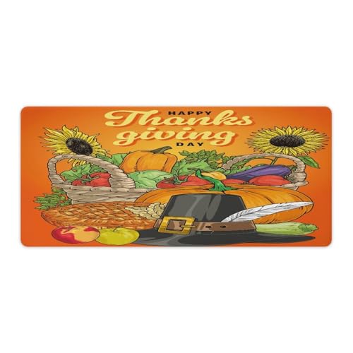 Großes Gaming-Mauspad, Thanksgiving-Tag, Ernte-Korb-Druck, Schreibtischmatte, rutschfeste wasserdichte Gummiunterseite, verlängerte lange Tastaturmatte, Schreibtischzubehör für Gaming, Büro und Großes Gaming-Mauspad, Thanksgiving-Tag, Ernte-Korb-Druck, Schreibtischmatte, rutschfeste wasserdichte Gummiunterseite, verlängerte lange Tastaturmatte, Schreibtischzubehör für Gaming, Büro und von Niapessel