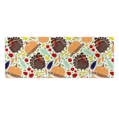 Großes Gaming-Mauspad, Thanksgiving-Tag, festlicher Druck, Schreibtischmatte, rutschfeste wasserdichte Gummiunterseite, verlängerte lange Tastaturmatte, Schreibtischzubehör für Gaming, Büro und Großes Gaming-Mauspad, Thanksgiving-Tag, festlicher Druck, Schreibtischmatte, rutschfeste wasserdichte Gummiunterseite, verlängerte lange Tastaturmatte, Schreibtischzubehör für Gaming, Büro und von Niapessel