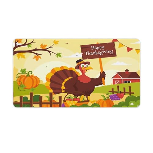 Großes Gaming-Mauspad, Thanksgiving-Truthahn-Druck, Schreibtischmatte, rutschfest, wasserdicht, Gummiunterseite, verlängerte lange Tastaturmatte, Schreibtischzubehör für Gaming, Büro und Zuhause, 40 x Großes Gaming-Mauspad, Thanksgiving-Truthahn-Druck, Schreibtischmatte, rutschfest, wasserdicht, Gummiunterseite, verlängerte lange Tastaturmatte, Schreibtischzubehör für Gaming, Büro und Zuhause, 40 x von Niapessel