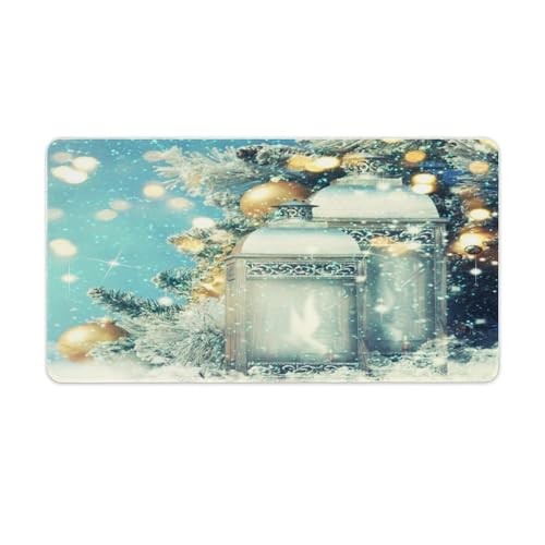 Großes Gaming-Mauspad, Weihnachtslaterne, Schnee-Druck, Schreibtischmatte, rutschfeste wasserdichte Gummiunterseite, verlängerte lange Tastaturmatte, Schreibtischzubehör für Gaming, Büro und Zuhause Großes Gaming-Mauspad, Weihnachtslaterne, Schnee-Druck, Schreibtischmatte, rutschfeste wasserdichte Gummiunterseite, verlängerte lange Tastaturmatte, Schreibtischzubehör für Gaming, Büro und Zuhause von Niapessel