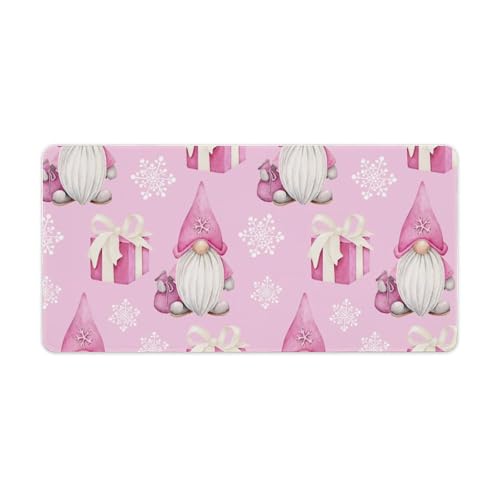 Großes Gaming-Mauspad, Weihnachtswichtel, rosa Druck, Schreibtischmatte, rutschfest, wasserdicht, Gummiunterseite, verlängerte lange Tastaturmatte, Schreibtischzubehör für Gaming, Büro und Zuhause, 30 Großes Gaming-Mauspad, Weihnachtswichtel, rosa Druck, Schreibtischmatte, rutschfest, wasserdicht, Gummiunterseite, verlängerte lange Tastaturmatte, Schreibtischzubehör für Gaming, Büro und Zuhause, 30 von Niapessel