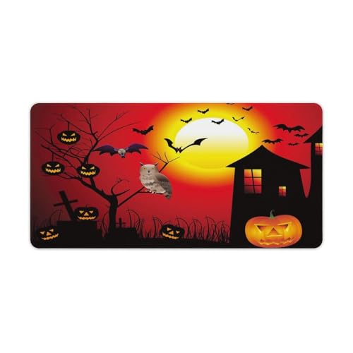 Großes Gaming-Mauspad, abstrakter Halloween-Druck, Schreibtischmatte, rutschfeste, wasserdichte Gummiunterseite, verlängerte lange Tastaturmatte, Schreibtischzubehör für Gaming, Büro und Zuhause, 30 x Großes Gaming-Mauspad, abstrakter Halloween-Druck, Schreibtischmatte, rutschfeste, wasserdichte Gummiunterseite, verlängerte lange Tastaturmatte, Schreibtischzubehör für Gaming, Büro und Zuhause, 30 x von Niapessel