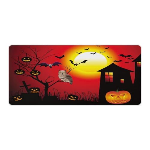 Großes Gaming-Mauspad, abstrakter Halloween-Druck, Schreibtischmatte, rutschfeste, wasserdichte Gummiunterseite, verlängerte lange Tastaturmatte, Schreibtischzubehör für Gaming, Büro und Zuhause, 40 x Großes Gaming-Mauspad, abstrakter Halloween-Druck, Schreibtischmatte, rutschfeste, wasserdichte Gummiunterseite, verlängerte lange Tastaturmatte, Schreibtischzubehör für Gaming, Büro und Zuhause, 40 x von Niapessel