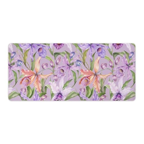 Großes Gaming-Mauspad, exotische Orchideen-Blumen, Schreibtischmatte, rutschfest, wasserdicht, Gummiunterseite, verlängerte lange Schreibtischunterlage, Tastaturmatte, Mauspads, Schreibtischzubehör Großes Gaming-Mauspad, exotische Orchideen-Blumen, Schreibtischmatte, rutschfest, wasserdicht, Gummiunterseite, verlängerte lange Schreibtischunterlage, Tastaturmatte, Mauspads, Schreibtischzubehör von Niapessel