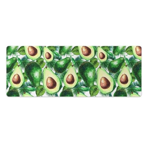 Großes Gaming-Mauspad, exotischer grüner Avocado-Druck, Schreibtischmatte, rutschfeste wasserdichte Gummiunterseite, verlängerte lange Schreibtischunterlage, Tastaturmatte, Mauspads Großes Gaming-Mauspad, exotischer grüner Avocado-Druck, Schreibtischmatte, rutschfeste wasserdichte Gummiunterseite, verlängerte lange Schreibtischunterlage, Tastaturmatte, Mauspads von Niapessel