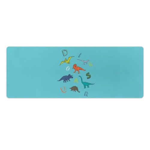 Großes Gaming-Mauspad, farbenfroher Dinosaurier-Druck, Schreibtischmatte, rutschfeste, wasserdichte Gummiunterseite, verlängerte lange Tastaturmatte, Schreibtischzubehör für Gaming, Büro und Zuhause Großes Gaming-Mauspad, farbenfroher Dinosaurier-Druck, Schreibtischmatte, rutschfeste, wasserdichte Gummiunterseite, verlängerte lange Tastaturmatte, Schreibtischzubehör für Gaming, Büro und Zuhause von Niapessel