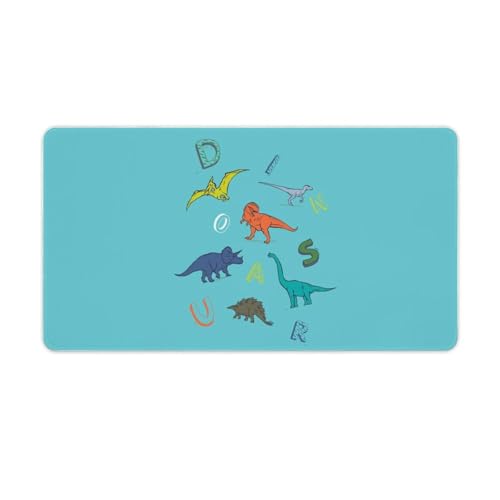 Großes Gaming-Mauspad, farbenfroher Dinosaurier-Druck, Schreibtischmatte, rutschfeste, wasserdichte Gummiunterseite, verlängerte lange Tastaturmatte, Schreibtischzubehör für Gaming, Büro und Zuhause Großes Gaming-Mauspad, farbenfroher Dinosaurier-Druck, Schreibtischmatte, rutschfeste, wasserdichte Gummiunterseite, verlängerte lange Tastaturmatte, Schreibtischzubehör für Gaming, Büro und Zuhause von Niapessel