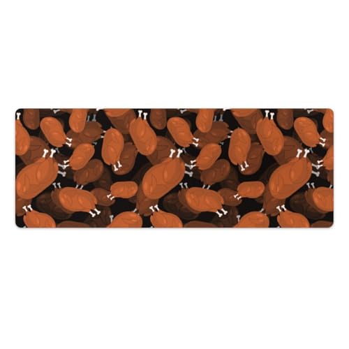 Großes Gaming-Mauspad, gerösteter Truthahn, Thanksgiving-Day-Druck, Schreibtischmatte, rutschfeste wasserdichte Gummiunterseite, verlängerte lange Tastaturmatte, Schreibtischzubehör für Gaming, Büro Großes Gaming-Mauspad, gerösteter Truthahn, Thanksgiving-Day-Druck, Schreibtischmatte, rutschfeste wasserdichte Gummiunterseite, verlängerte lange Tastaturmatte, Schreibtischzubehör für Gaming, Büro von Niapessel