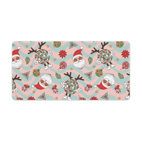 Großes Gaming-Mauspad, grooviges Retro-Weihnachtsdiscokugel-Druck, Schreibtischmatte, rutschfeste, wasserdichte Gummiunterseite, verlängerte lange Tastaturmatte, Schreibtischzubehör für Gaming, Büro Großes Gaming-Mauspad, grooviges Retro-Weihnachtsdiscokugel-Druck, Schreibtischmatte, rutschfeste, wasserdichte Gummiunterseite, verlängerte lange Tastaturmatte, Schreibtischzubehör für Gaming, Büro von Niapessel