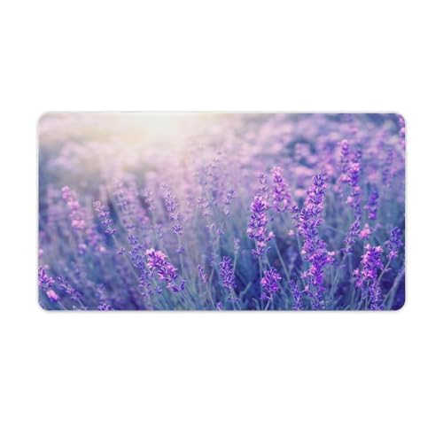 Großes Gaming-Mauspad, lila Lavendelblumen-Druck, Schreibtischmatte, rutschfeste wasserdichte Gummiunterseite, verlängerte lange Schreibtischunterlage, Tastaturmatte, Mauspads, Schreibtischzubehör für Großes Gaming-Mauspad, lila Lavendelblumen-Druck, Schreibtischmatte, rutschfeste wasserdichte Gummiunterseite, verlängerte lange Schreibtischunterlage, Tastaturmatte, Mauspads, Schreibtischzubehör für von Niapessel