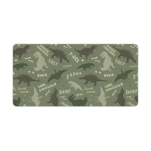 Großes Gaming-Mauspad, niedliche Dinosaurier-Kritzeleien-Druck-Schreibtischmatte, rutschfeste, wasserdichte Gummiunterseite, verlängerte lange Tastaturmatte, Schreibtischzubehör für Gaming, Büro und Großes Gaming-Mauspad, niedliche Dinosaurier-Kritzeleien-Druck-Schreibtischmatte, rutschfeste, wasserdichte Gummiunterseite, verlängerte lange Tastaturmatte, Schreibtischzubehör für Gaming, Büro und von Niapessel