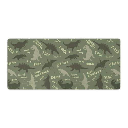 Großes Gaming-Mauspad, niedliche Dinosaurier-Kritzeleien-Druck-Schreibtischmatte, rutschfeste, wasserdichte Gummiunterseite, verlängerte lange Tastaturmatte, Schreibtischzubehör für Gaming, Büro und Großes Gaming-Mauspad, niedliche Dinosaurier-Kritzeleien-Druck-Schreibtischmatte, rutschfeste, wasserdichte Gummiunterseite, verlängerte lange Tastaturmatte, Schreibtischzubehör für Gaming, Büro und von Niapessel