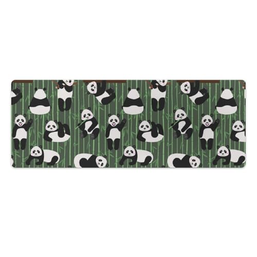 Großes Gaming-Mauspad, niedliche Pandas auf Bambus-Druck, Schreibtischmatte, rutschfeste wasserdichte Gummiunterseite, verlängerte lange Schreibtischunterlage, Tastaturmatte, Mauspads Großes Gaming-Mauspad, niedliche Pandas auf Bambus-Druck, Schreibtischmatte, rutschfeste wasserdichte Gummiunterseite, verlängerte lange Schreibtischunterlage, Tastaturmatte, Mauspads von Niapessel