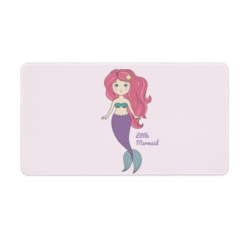 Großes Gaming-Mauspad, niedliche kleine Meerjungfrauen-Druck, Schreibtischmatte, rutschfeste wasserdichte Gummiunterseite, verlängerte lange Schreibtischunterlage, Tastaturmatte, Mauspads Großes Gaming-Mauspad, niedliche kleine Meerjungfrauen-Druck, Schreibtischmatte, rutschfeste wasserdichte Gummiunterseite, verlängerte lange Schreibtischunterlage, Tastaturmatte, Mauspads von Niapessel