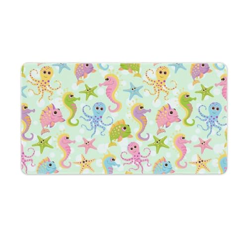Großes Gaming-Mauspad, niedlicher Meerestier-Druck, Schreibtischmatte, rutschfeste wasserdichte Gummiunterseite, verlängerte lange Schreibtischunterlage, Tastaturmatte, Mauspads, Schreibtischzubehör Großes Gaming-Mauspad, niedlicher Meerestier-Druck, Schreibtischmatte, rutschfeste wasserdichte Gummiunterseite, verlängerte lange Schreibtischunterlage, Tastaturmatte, Mauspads, Schreibtischzubehör von Niapessel