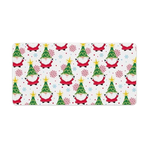 Großes Gaming-Mauspad, niedlicher Weihnachtsmann-Baum-Druck, Schreibtischmatte, rutschfeste wasserdichte Gummiunterseite, verlängerte lange Tastaturmatte, Schreibtischzubehör für Gaming, Büro und Großes Gaming-Mauspad, niedlicher Weihnachtsmann-Baum-Druck, Schreibtischmatte, rutschfeste wasserdichte Gummiunterseite, verlängerte lange Tastaturmatte, Schreibtischzubehör für Gaming, Büro und von Niapessel