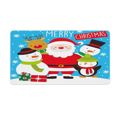 Großes Gaming-Mauspad, niedlicher Weihnachtsmann-Schneemann-Druck, Schreibtischmatte, rutschfeste wasserdichte Gummiunterseite, verlängerte lange Tastaturmatte, Schreibtischzubehör für Gaming, Büro Großes Gaming-Mauspad, niedlicher Weihnachtsmann-Schneemann-Druck, Schreibtischmatte, rutschfeste wasserdichte Gummiunterseite, verlängerte lange Tastaturmatte, Schreibtischzubehör für Gaming, Büro von Niapessel
