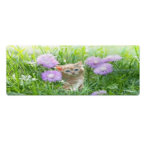 Großes Gaming-Mauspad, niedliches kleines Kätzchen-Druck, Schreibtischmatte, rutschfeste wasserdichte Gummiunterseite, verlängerte lange Schreibtischunterlage, Tastaturmatte, Mauspads Großes Gaming-Mauspad, niedliches kleines Kätzchen-Druck, Schreibtischmatte, rutschfeste wasserdichte Gummiunterseite, verlängerte lange Schreibtischunterlage, Tastaturmatte, Mauspads von Niapessel