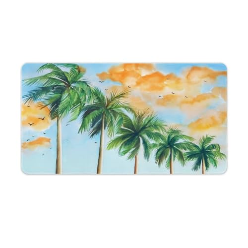 Großes Gaming-Mauspad, tropische Palmen, Himmel-Druck, Schreibtischmatte, rutschfest, wasserdicht, Gummiunterseite, verlängerte lange Schreibtischunterlage, Tastaturmatte, Mauspads Großes Gaming-Mauspad, tropische Palmen, Himmel-Druck, Schreibtischmatte, rutschfest, wasserdicht, Gummiunterseite, verlängerte lange Schreibtischunterlage, Tastaturmatte, Mauspads von Niapessel