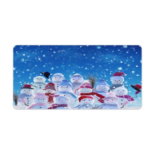 Großes Gaming-Mauspad, viele Schneemänner, Weihnachts-Landschaftsdruck, Schreibtischmatte, rutschfest, wasserdicht, Gummiunterseite, verlängerte lange Tastaturmatte, Schreibtischzubehör für Gaming Großes Gaming-Mauspad, viele Schneemänner, Weihnachts-Landschaftsdruck, Schreibtischmatte, rutschfest, wasserdicht, Gummiunterseite, verlängerte lange Tastaturmatte, Schreibtischzubehör für Gaming von Niapessel