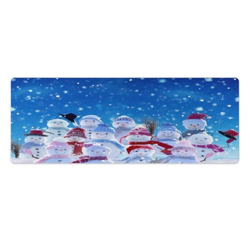 Großes Gaming-Mauspad, viele Schneemänner, Weihnachts-Landschaftsdruck, Schreibtischmatte, rutschfest, wasserdicht, Gummiunterseite, verlängerte lange Tastaturmatte, Schreibtischzubehör für Gaming Großes Gaming-Mauspad, viele Schneemänner, Weihnachts-Landschaftsdruck, Schreibtischmatte, rutschfest, wasserdicht, Gummiunterseite, verlängerte lange Tastaturmatte, Schreibtischzubehör für Gaming von Niapessel