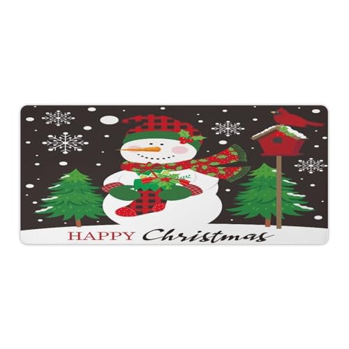 Großes Gaming-Mauspad, weihnachtlicher Schneemann-Druck, Schreibtischmatte, rutschfeste, wasserdichte Gummiunterseite, verlängerte lange Tastaturmatte, Schreibtischzubehör für Gaming, Büro und Zuhause Großes Gaming-Mauspad, weihnachtlicher Schneemann-Druck, Schreibtischmatte, rutschfeste, wasserdichte Gummiunterseite, verlängerte lange Tastaturmatte, Schreibtischzubehör für Gaming, Büro und Zuhause von Niapessel