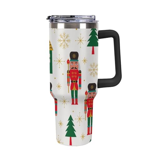 Niapessel Auslaufsicherer Becher, isolierte Wasserflaschen mit Strohhalm, Weihnachts-Nussknacker-Baum, isolierter Becher mit Griff, 1,2 l, Edelstahlflasche für Schule, Reisen, Auto, Sport, Arbeit Niapessel Auslaufsicherer Becher, isolierte Wasserflaschen mit Strohhalm, Weihnachts-Nussknacker-Baum, isolierter Becher mit Griff, 1,2 l, Edelstahlflasche für Schule, Reisen, Auto, Sport, Arbeit von Niapessel