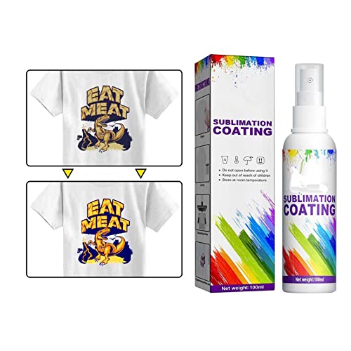 2022 Upfraded Sublimation Coating Spray for Cotton T-Shirts, All Fabric Including Polyester, Carton, Canvas, Tote Bag, Super Adhesion & Quick Dry with High Gloss Vibrant Colors 100ml. (2PC) von Niblido