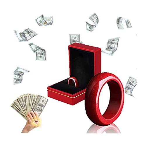 FengShui Cinnabar Ring, Feng Shui Cinnabar Ring für Männer und Frauen, Feng Shui Ring für Reichtum und Schutz Glücksbringer Geld Amulett (19 mm) von Niblido