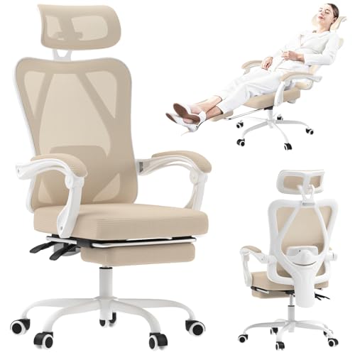 Ergonomischer Bürostuhl mit Fußstütze, Computer-Schreibtischstuhl mit Lendenwirbelstütze, hohe Rückenlehne, Gaming-Stuhl für Erwachsene, bequemer Schreibtischstuhl für lange Stunden, Khaki Ergonomischer Bürostuhl mit Fußstütze, Computer-Schreibtischstuhl mit Lendenwirbelstütze, hohe Rückenlehne, Gaming-Stuhl für Erwachsene, bequemer Schreibtischstuhl für lange Stunden, Khaki von NicBex