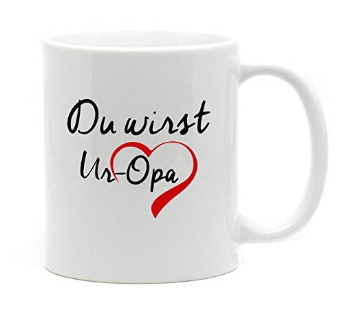 Nice-Presents-de Du wirst UROPA, Tasse in hochwertiger Qualität und beidseitig Bedruckt. Die schönste Art etwas zu Sagen. EIN tolles Geschenk für den künftigen Ur Opa. (Weiß) von Nice-Presents-de