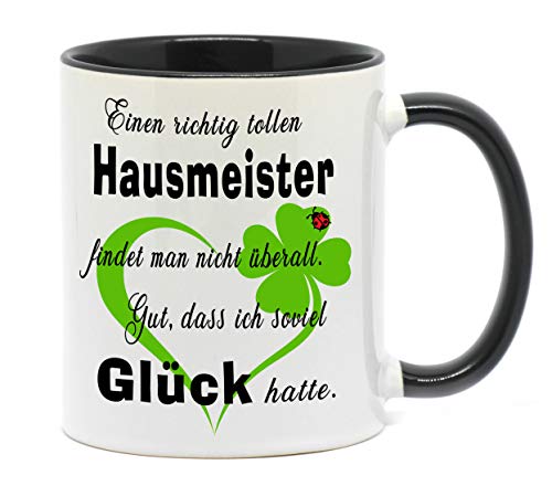 Tasse Toller Hausmeister Hochwertige Tasse für den zuverlässigen Handwerker in Beruf, Schule oder Sport. Ein tolles Gesechenk zu jeder Gelegenheit. (Schwarz) von Nice-Presents-de