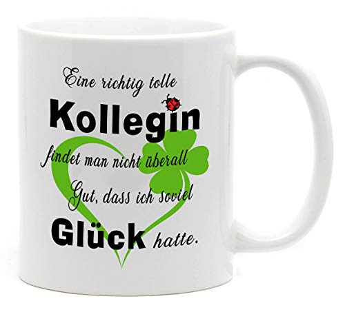 Tasse Tolle Kollegin in hochwertiger Qualität, beidseitig bedruckt. Für die beste Lieblingskollegin in jedem Büro. Da freut sich jede gute Kollegin, Chefin oder Freundin bei der Arbeit drauf. (Weiß) von Nice-Presents-de