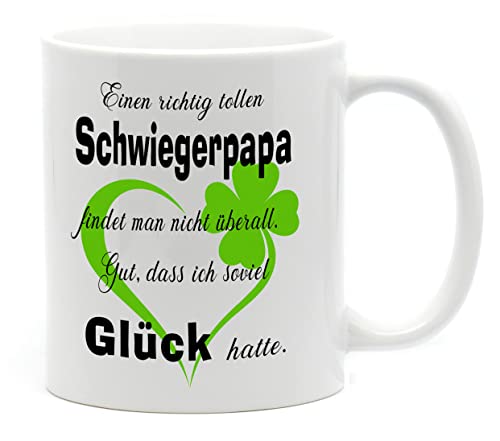 Tasse - Toller Schwiegerpapa - in hochwertiger Qualität, beidseitig bedruckt. Die schöne Art, wenn man etwas zu sagen hat. Ein tolles Geschenk für den Schwiegervater z.B. als Dankeschön. (Weiß) von Nice-Presents