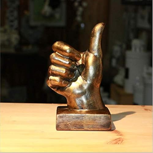 Nice purchase Fingergesten, Fingergesten, Schreibtisch-Statuen, Finger, Skulptur, kreatives Zuhause, Wohnzimmer, Schrank, Dekoration Thumbs-up in Gold von Nice purchase