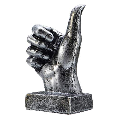 Nice purchase Fingergesten, Fingergesten, Schreibtisch-Statuen, Finger, Skulptur, kreatives Zuhause, Wohnzimmer, Schrank, Dekoration Thumbs-up in Silver von Nice purchase