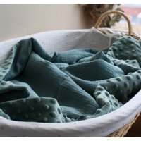 Minky Babydecke Musselin Quilt Baby Neutral Weiche Kinderwagen Decke Swaddle von Nice2MeetYouStore