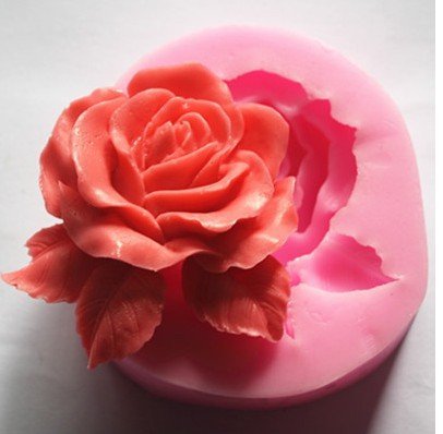 NiceButy Große Rose Blume Silikon 3D Form Kochgeschirr Dekoration Fondant Keks Form Seife Schokolade Form von NiceButy