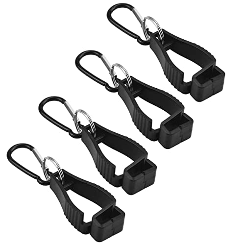 NiceLand Handschuhclips, Handschuh Grabber Clip, Handschuh Halterung,4 Stück Rutschfeste Handschuh Klammern Schwarze Handschuhhalter für Handschuhe Masken Brille Helme Kleiderbügel von NiceLand