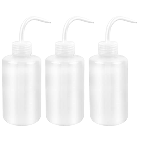 Spritzflasche 3 Stück 250ml LDPE Kunststoff Waschen Squeeze Flasche mit Schmalem Mund Klar Sicherheitsflaschen Gruene Seife Flasche Tattoo Waschen Quetschflasche für Laborreinigung Pflanzenbewässerung von NiceLand