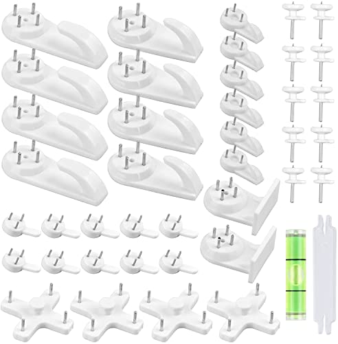 Spurenlose Wandhaken,44 Stück Bilderhaken Ohne Bohren Bildaufhänger Set Bilder Aufhängen Non Trace Hart Wandaufhänger Haken für zum Aufhängen von Uhren, Rahmen, Hochzeitsbildern von NiceLand
