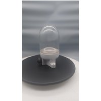 Schöne Kleine Stalllampe Kellerlampe Mit Porzellanfuß Und Glas Kuppel von NiceOffice