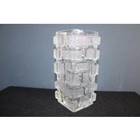 Seltene Op Art Vase Aus Transparentem Glas Seltene Op Art Vase Aus Transparentem Glas von NiceOffice