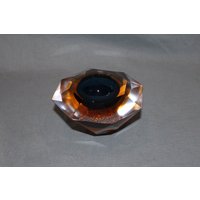 Toller Muranoglas Kerzenständer in Prismaform. in Blau Orange von NiceOffice