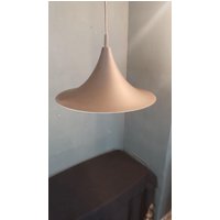 Vintage Hexenhut Hängelampe Aus Metall Und in Braun von NiceOffice