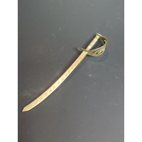 Vintage Messing Brieföffner in Form Eines Säbels von NiceOffice