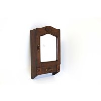 Art Deco Vintage Holz Medizin Badezimmer Apotheker Schrank Abgeschrägt Spiegel Schublade Kleiner Wandschrank Küchenschrank Schlüsselschrank von NiceOldFinds